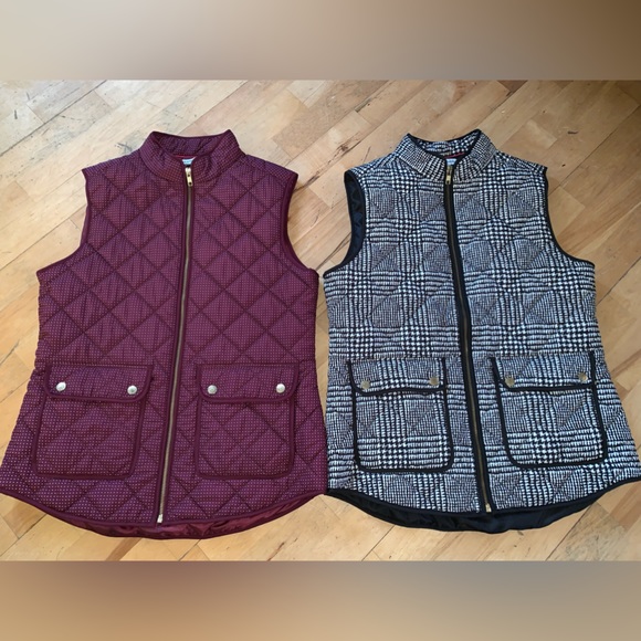 Catherine Malandrino vests, size Small, Burgundy, black & white, NWOT - Picture 2 of 11